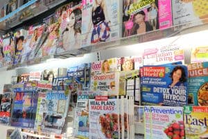 magazine rack display