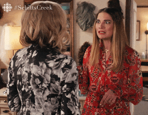 Schitt's Creek gif with caption This Is Really Good News